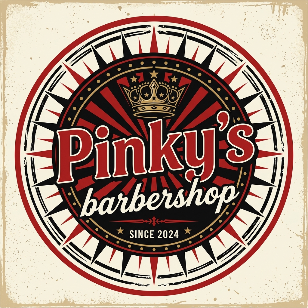 Pinky's Barbershop Logo